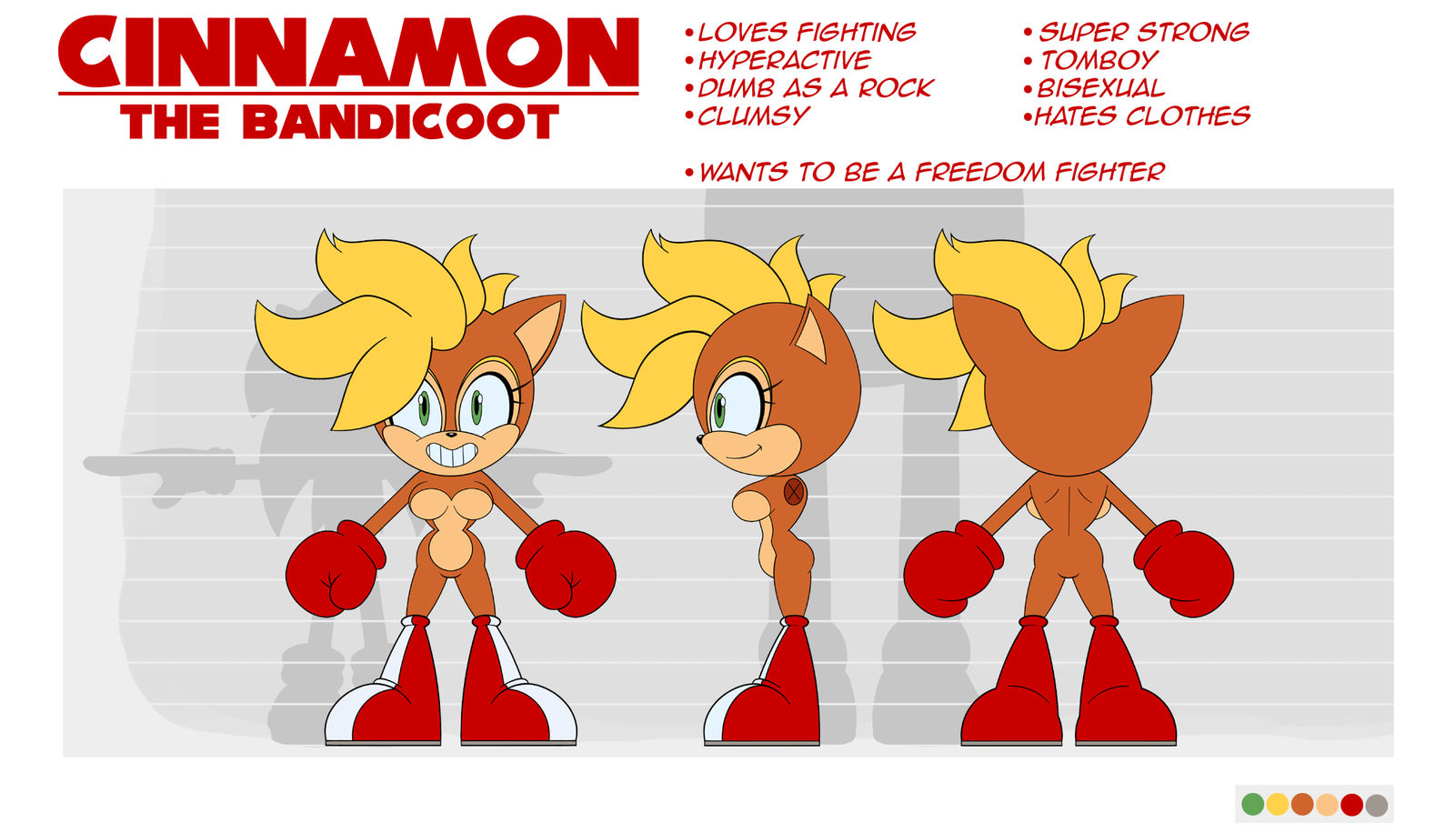 Cinnamon character sheet by MobianMonster on DeviantArt