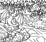 Dragon Colouring Page 1 by heatherleeharvey