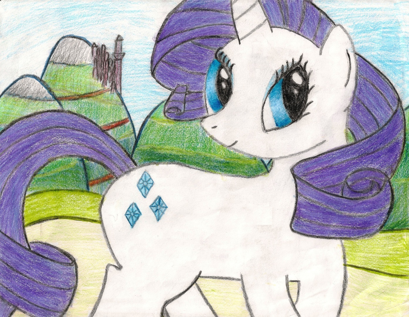 Rarity Colour 1080p w/ Background by LostConcept on DeviantArt
