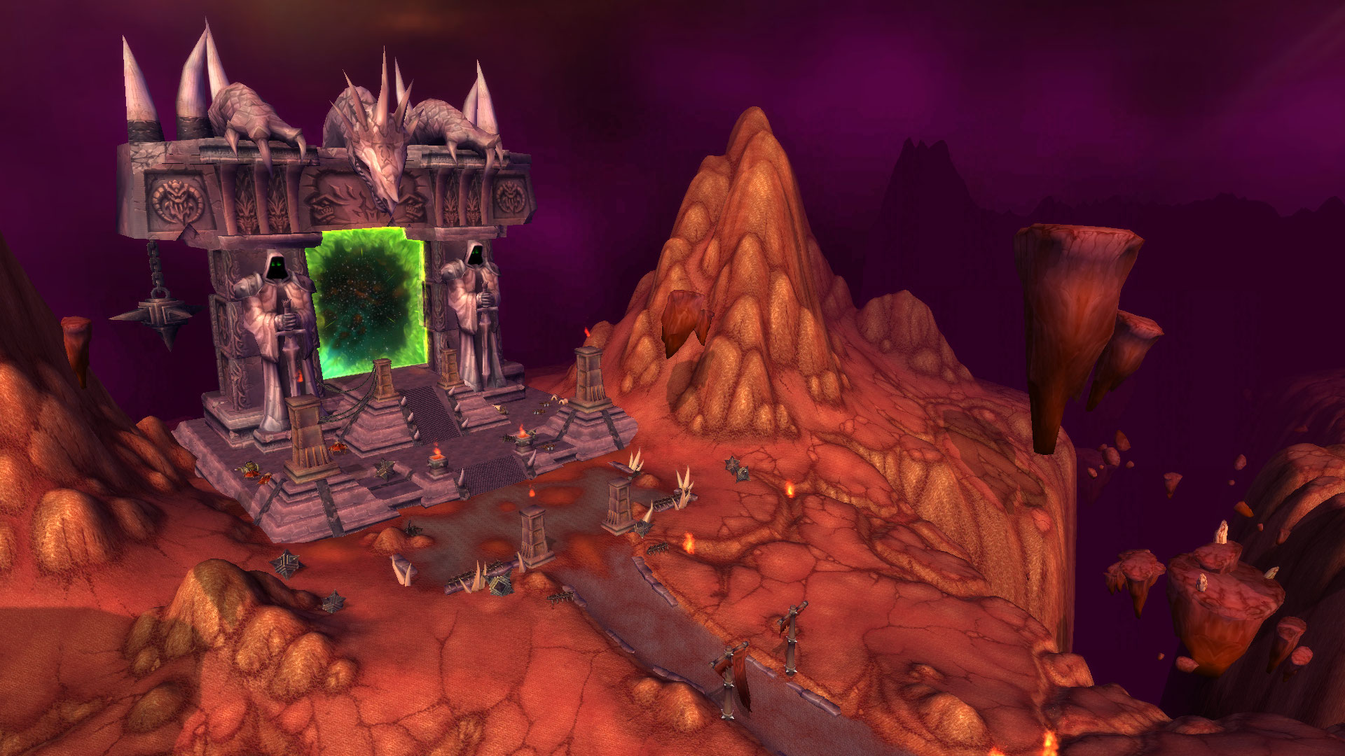 Где темный портал. Варкрафт 3 тёмный портал. World of Warcraft Dark Portal. Burning Crusade Dark Portal. Полуостров адского пламени Дренор.