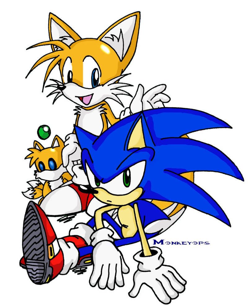 sonic + tails by monkeyops on DeviantArt