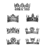 Pre-cut crowns .png stock images