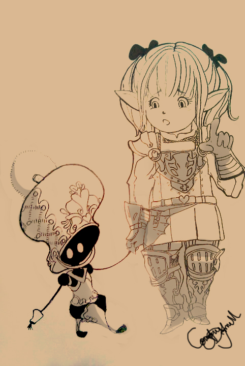 Lalafell and Mammet