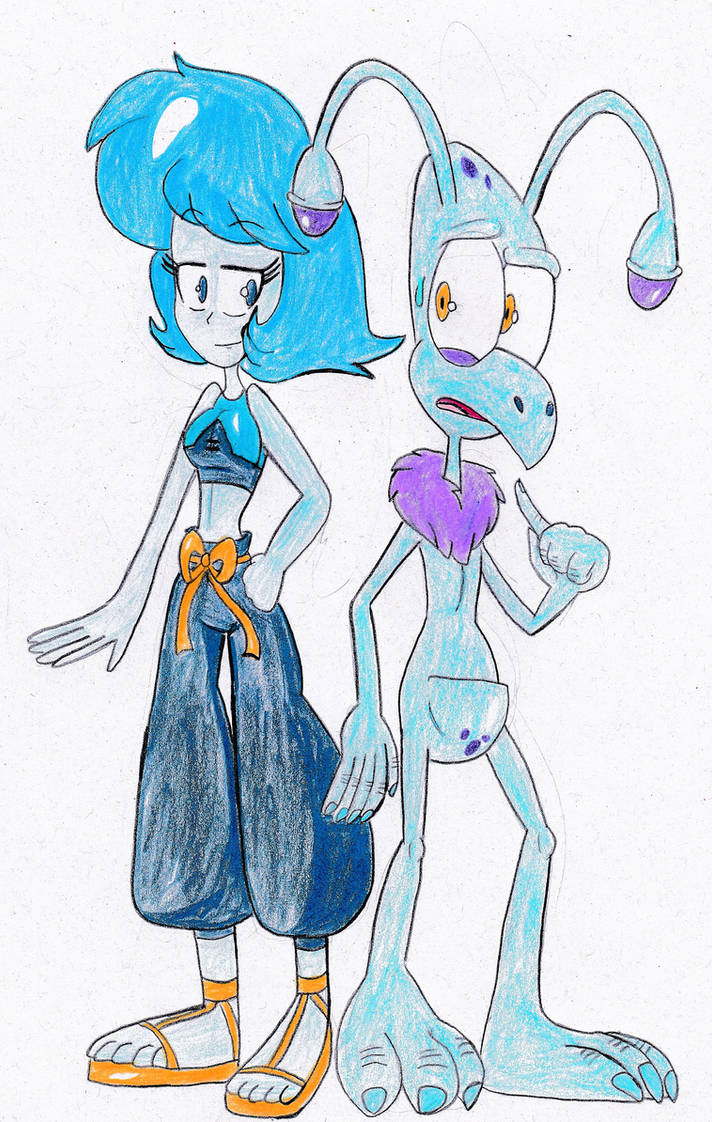 Two Grumpy Blue Aliens by TheBrunette-17 on DeviantArt