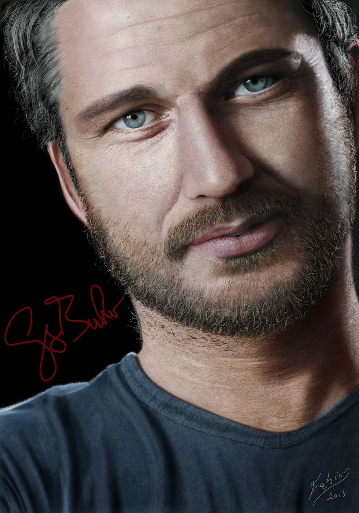 Gerard Butler digital paint