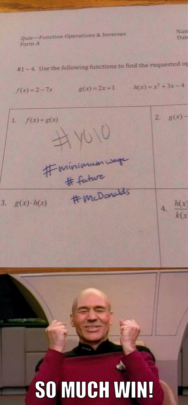 When you write YOLO on a test