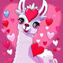 Valentine's Day Llama