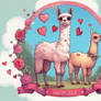 loving llama portrait
