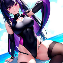 Gothic girl in Swimsuit AI 15/16