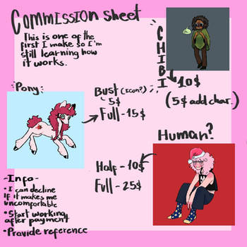 Commission sheet