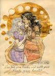 Valentine Special Gold 06-Maelerys and Zora by LadyDeddelit