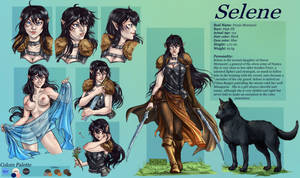 commission 52-Selene charachter sheet by LadyDeddelit