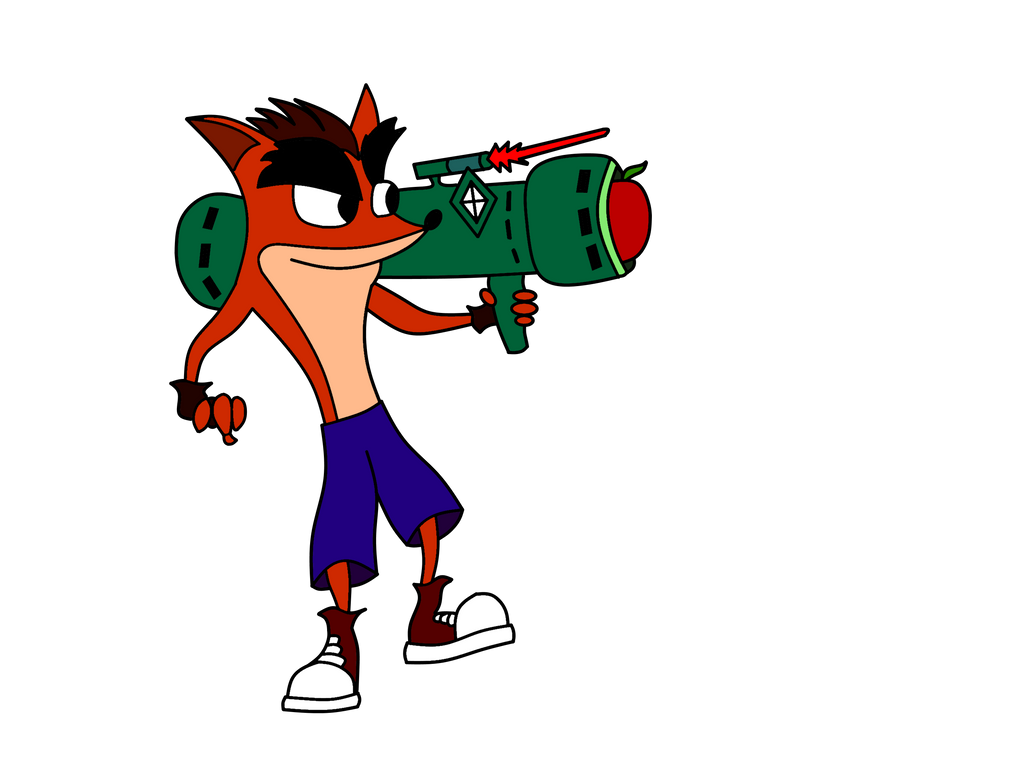 crash Bandicoot With bazooka Remake without shadow