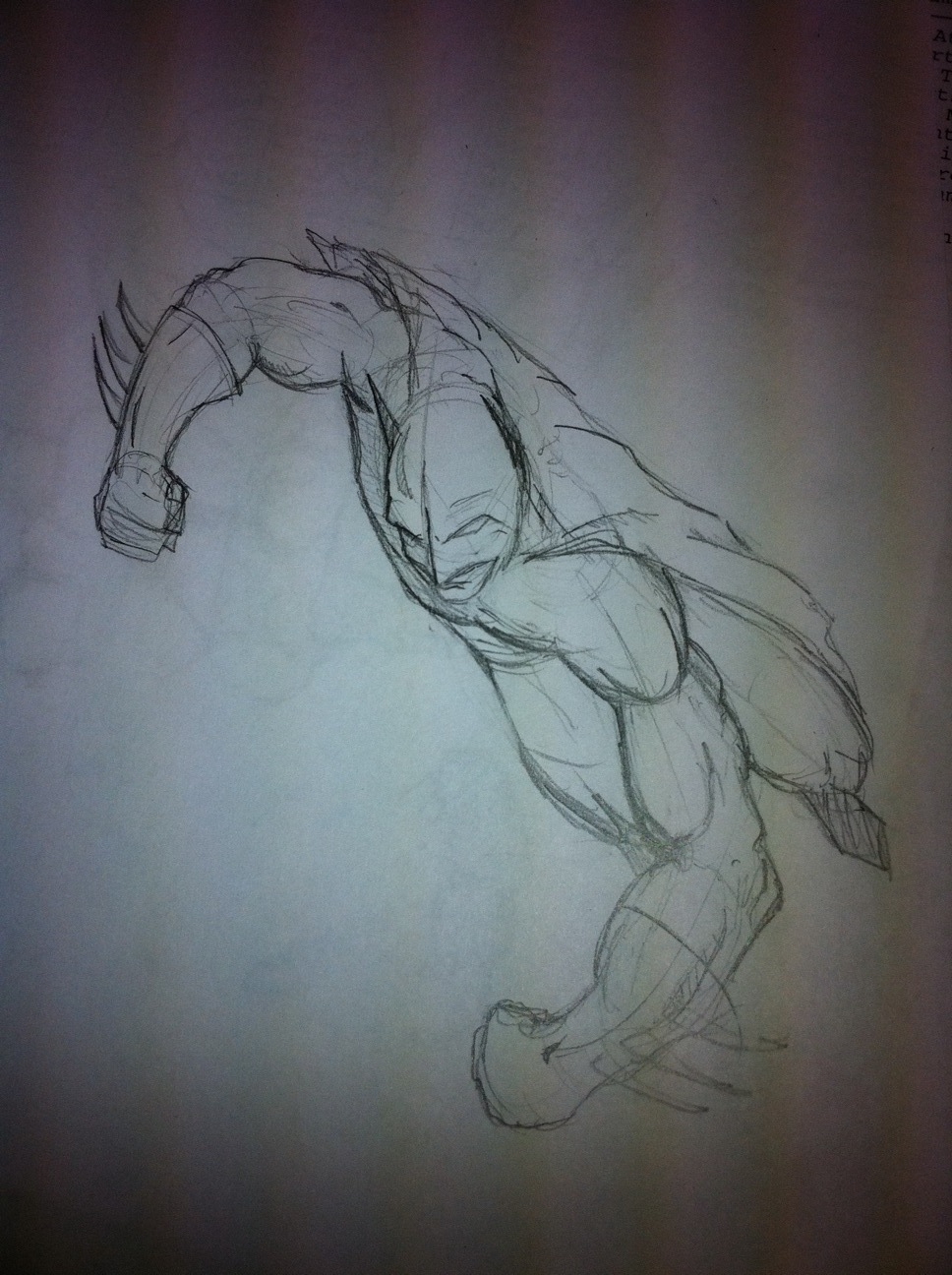 Batman Action Sketch