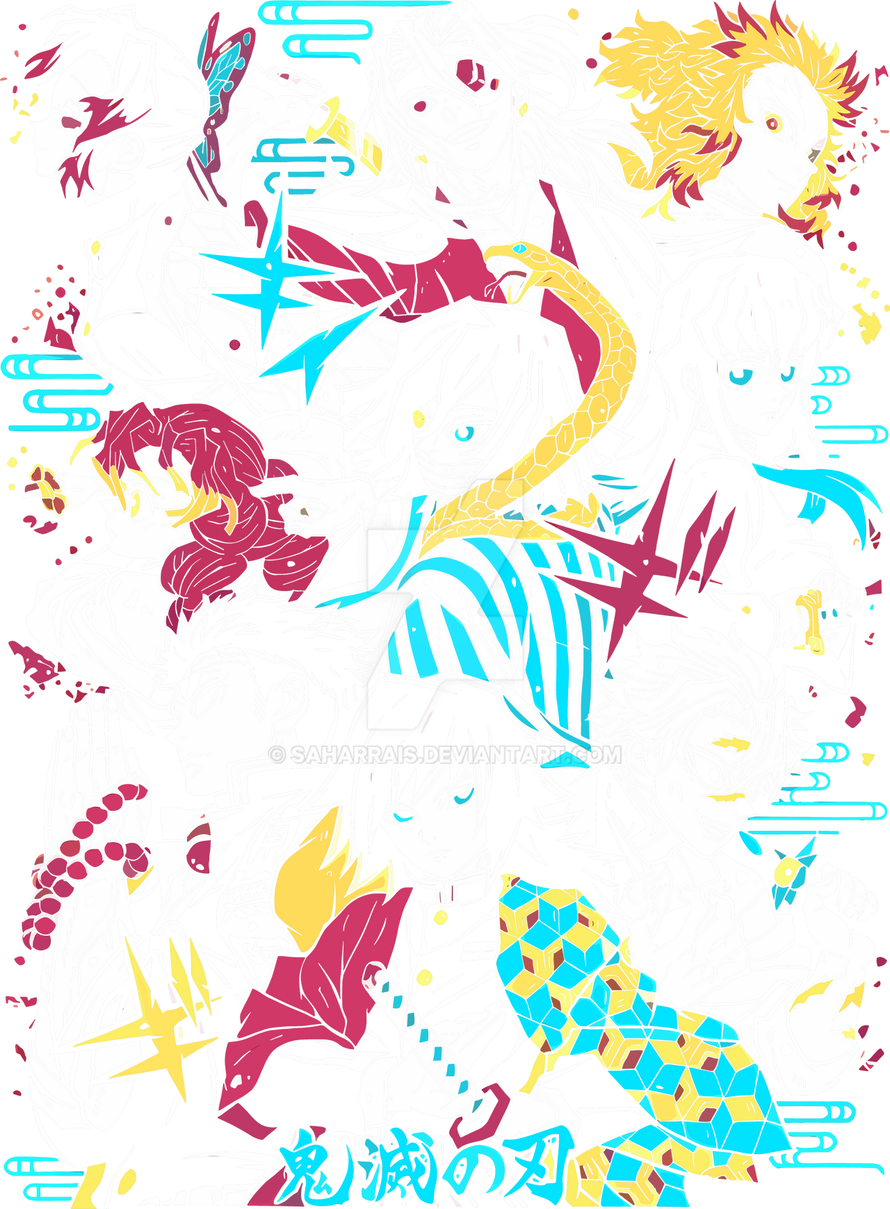Hashuras Pattern Hashiras All full art design vector kny by saharrais on DeviantArt