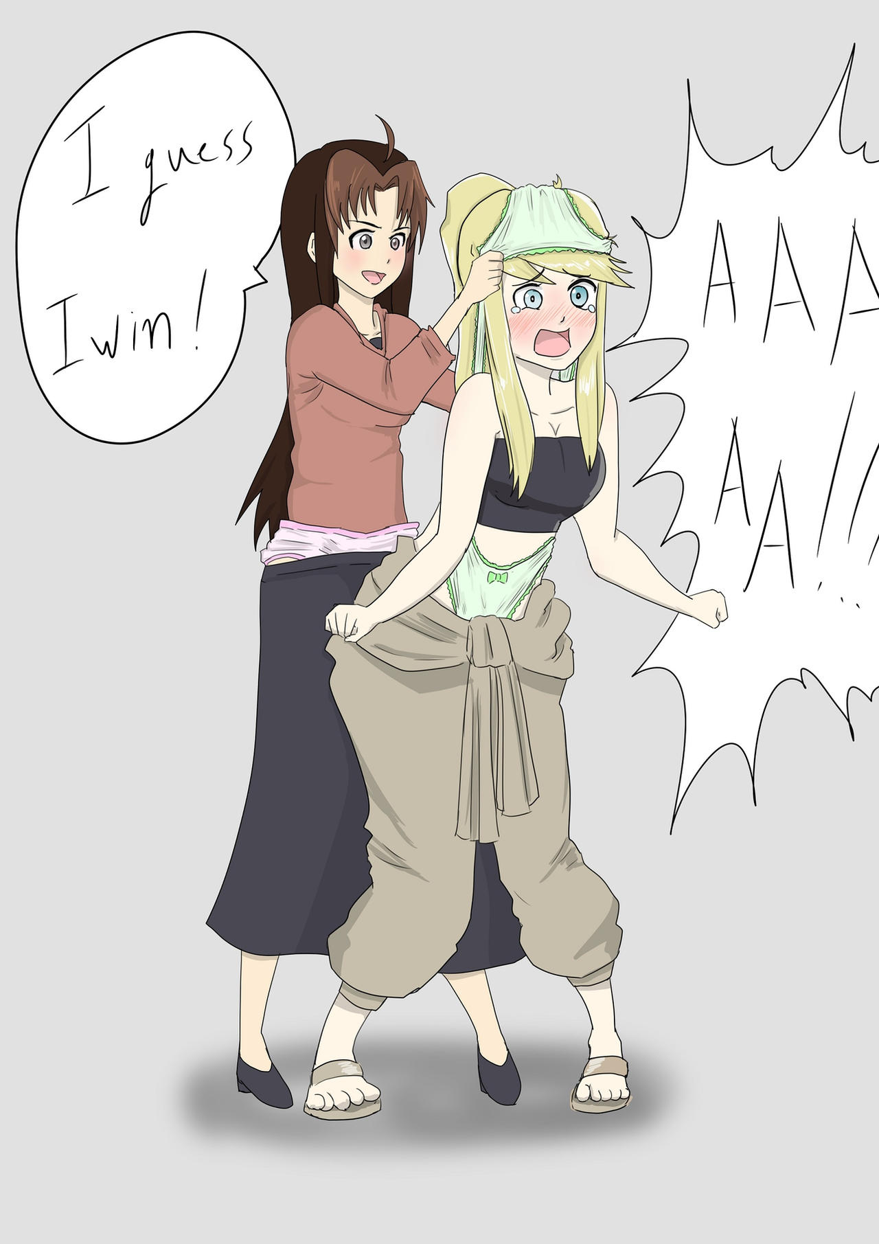 Winry And Rose Wedgie By Backhandstroke On DeviantArt winry-and-rose-wedgie-by-backhandstroke-on-deviantart