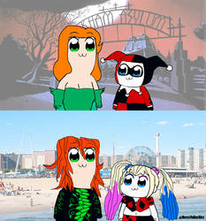 Harley and Ivy / Pop Team Epic Mashup by ThatAlexDude