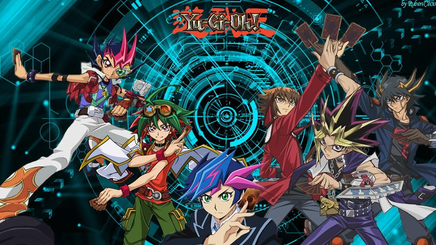 All Protagonist of Yu-Gi-Oh! Series_WALLPAPER by jaden-fleursmal on DeviantArt