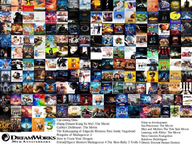 Dreamworks's Deviantart DreamWorks 30th Anniversary Films by Zack2K-4 on DeviantArt