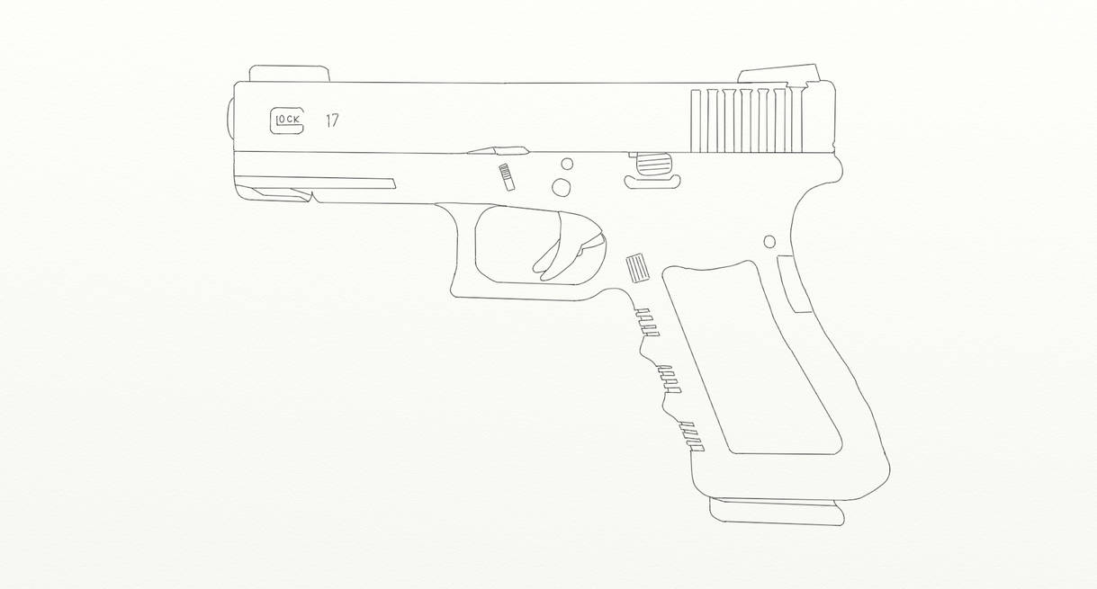 Glock Draw Glock 17 (line drawing) by cidician on DeviantArt