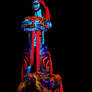 3D UV Space Goddess and Dragon Djinn Bodypainting