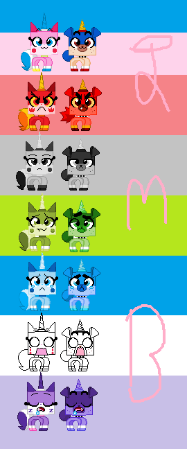 Unikitty and puppycorn emotions by Teddie4Ever01 on DeviantArt