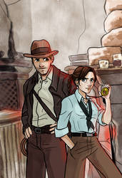Indiana Jones and Marion Ravenwood