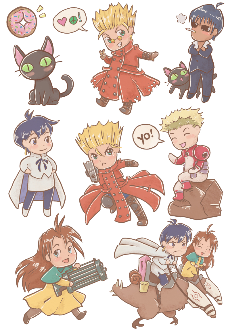Trigun Stickers by orinocou