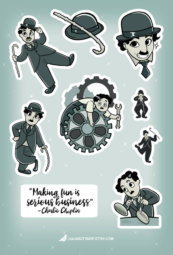 Charlie Chaplin Sticker Sheet by orinocou