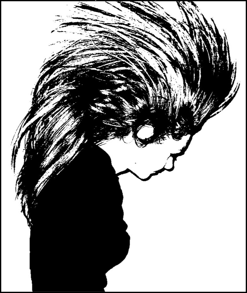 Her Hair Stencil