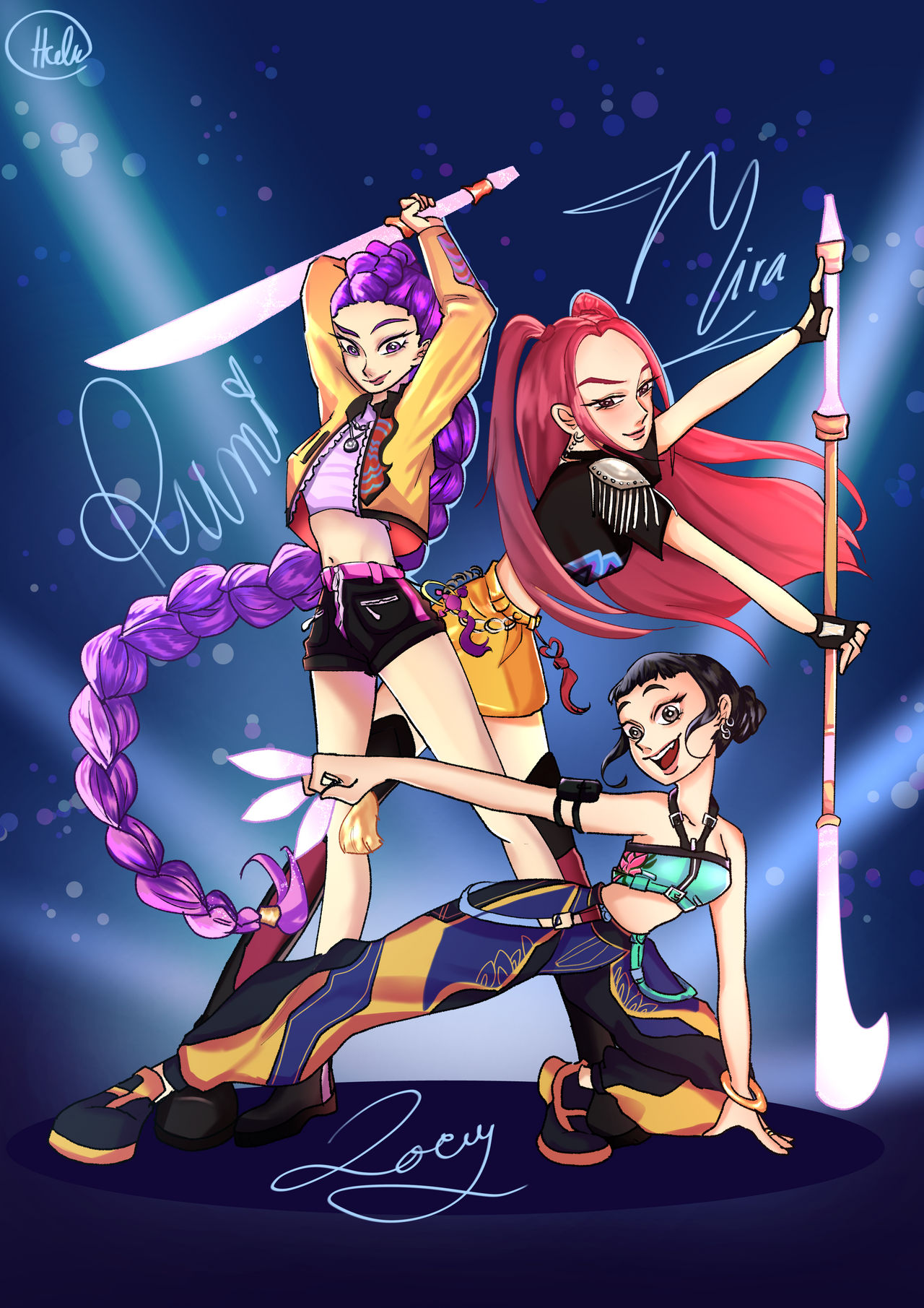 Huntrix Riting Huntrix by Helen-Otis on DeviantArt