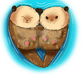 Sea Otter Pair