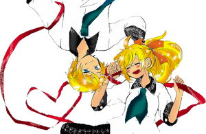 Rinto and Lenka Kagamine Stamp