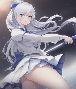 Weiss Schnee Unsheathing Rapier RWBY Fanart