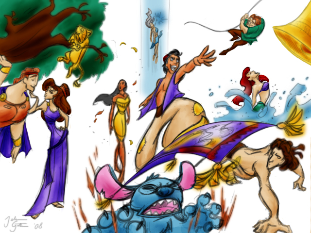 Disney Sketch Dump Color