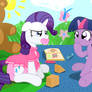 Twilight and Rarity go to the Spa