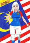 Sorano Aguria wear Malaysia National Team away kit by 4pizHafiz