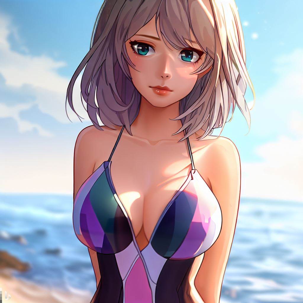Anime Beach Girl 34 by RogueAI91 on DeviantArt