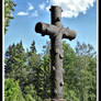 Fake wood cross...
