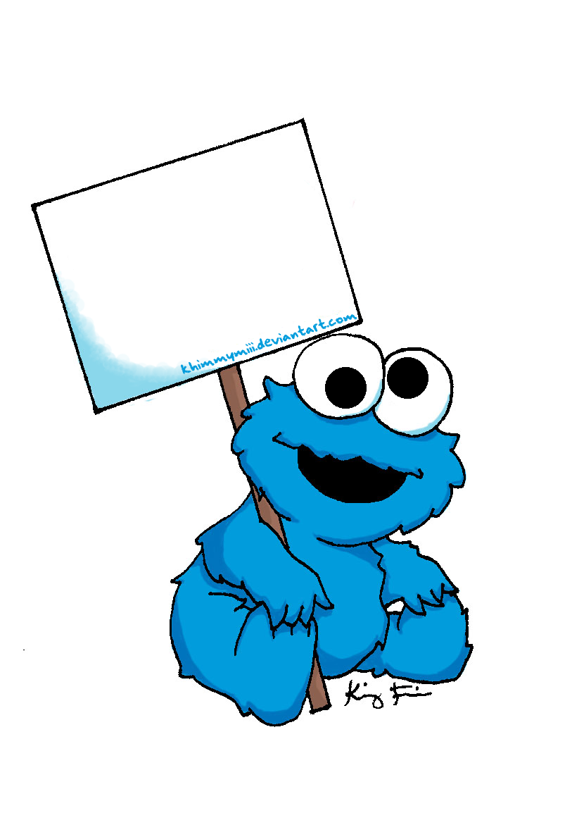baby cookie monster sign by khimmymiii on deviantart