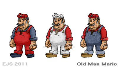 Old Man Mario Color Schemes