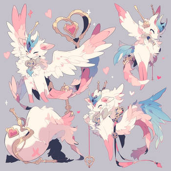 Heart locket fakemon concept art adopt / 1$