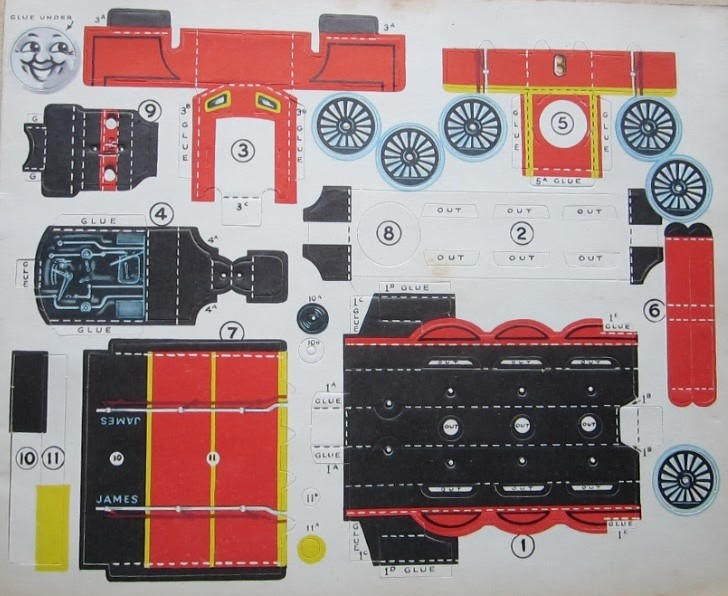 Papercraft Red Engine Pre CUT James the red tender engine by l689 on DeviantArt