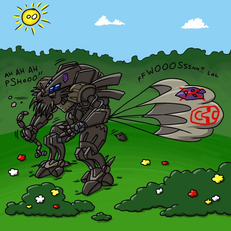 Jetfire has hayfever...