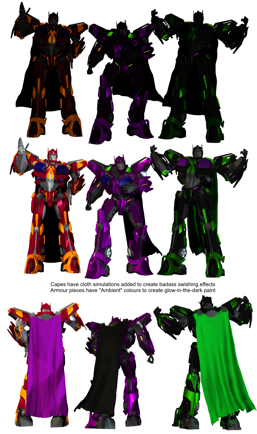 TFP Sentinel Prime textures - Pink Purple Black