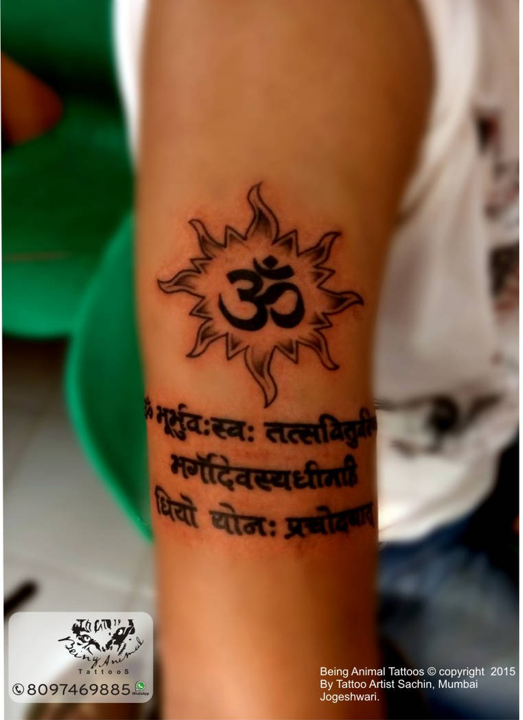 Gayatri Mantra With Om Tattoo By Tattooartist Sach By Samarveera08 On Deviantart Gayatri Mantra With Om Tattoo By Tattooartist Sach By Samarveera08 On Deviantart