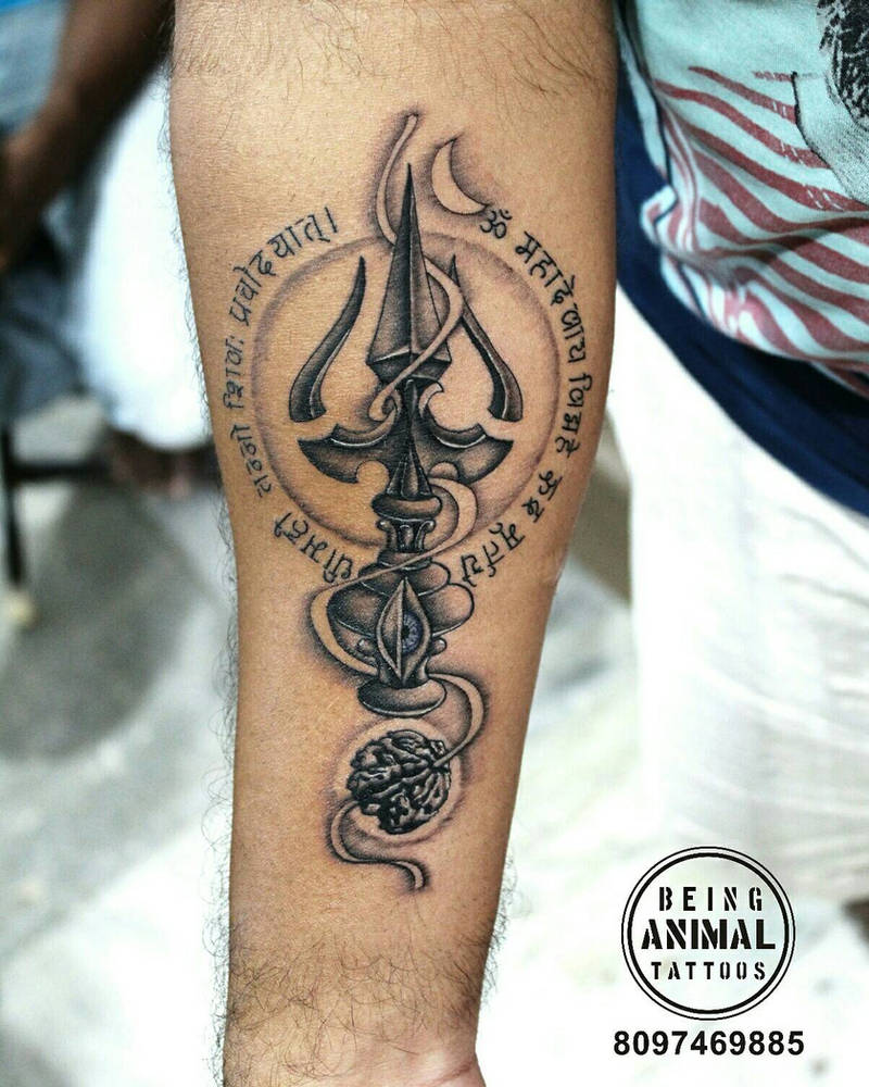 Trishul mantra and Rudraksha tattoo by Samarveera2008 on DeviantArt