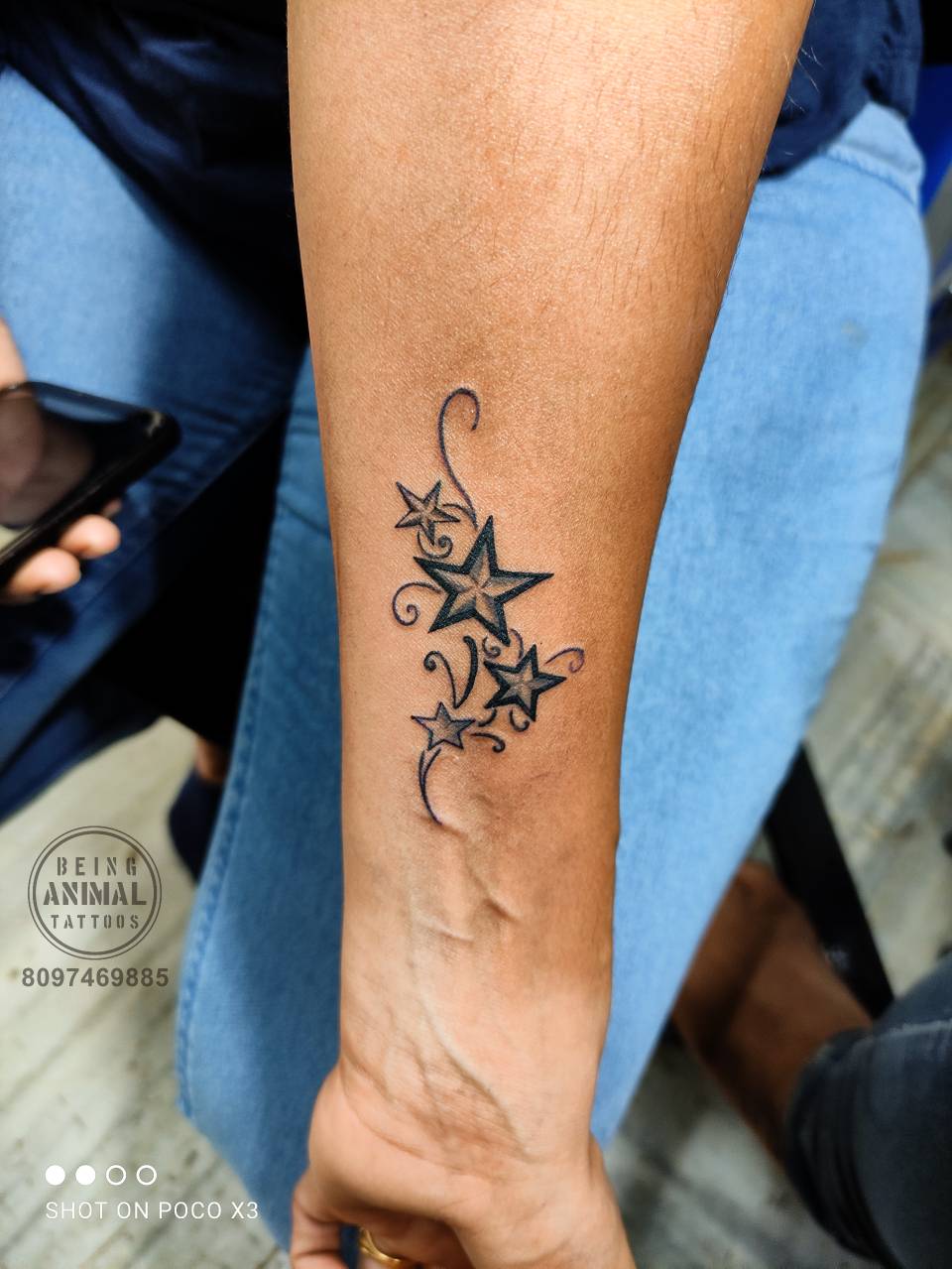 stars tattoo with design around it by Samarveera2008 on DeviantArt stars tattoo with design around it by Samarveera2008 on DeviantArt