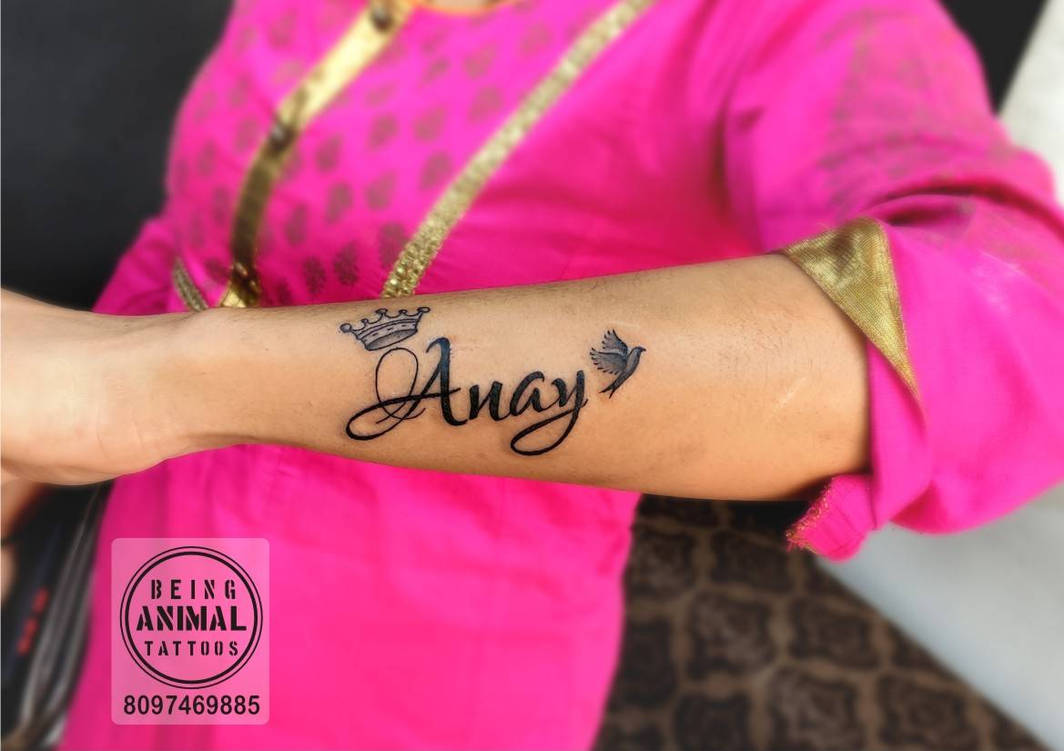 Anay Name Tattoo Designs With Crown Bird By Samarveera08 On Deviantart Anay Name Tattoo Designs With Crown Bird By Samarveera08 On Deviantart