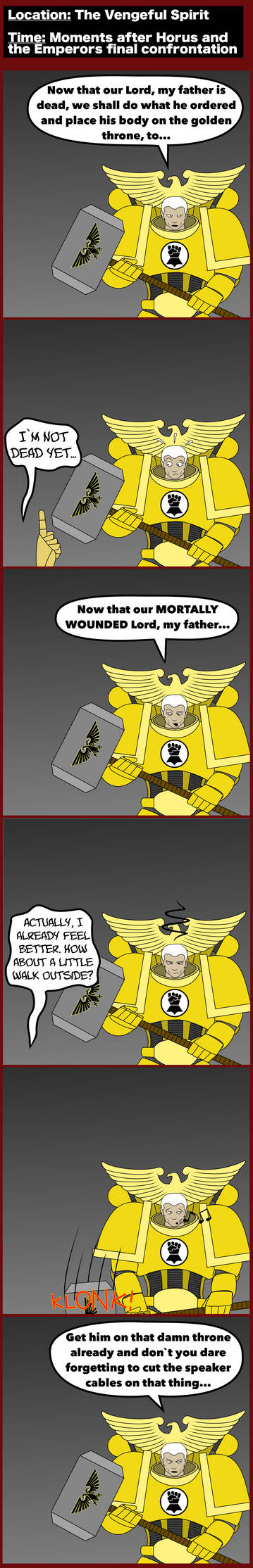 If Monty Python had written the Horus Heresy.